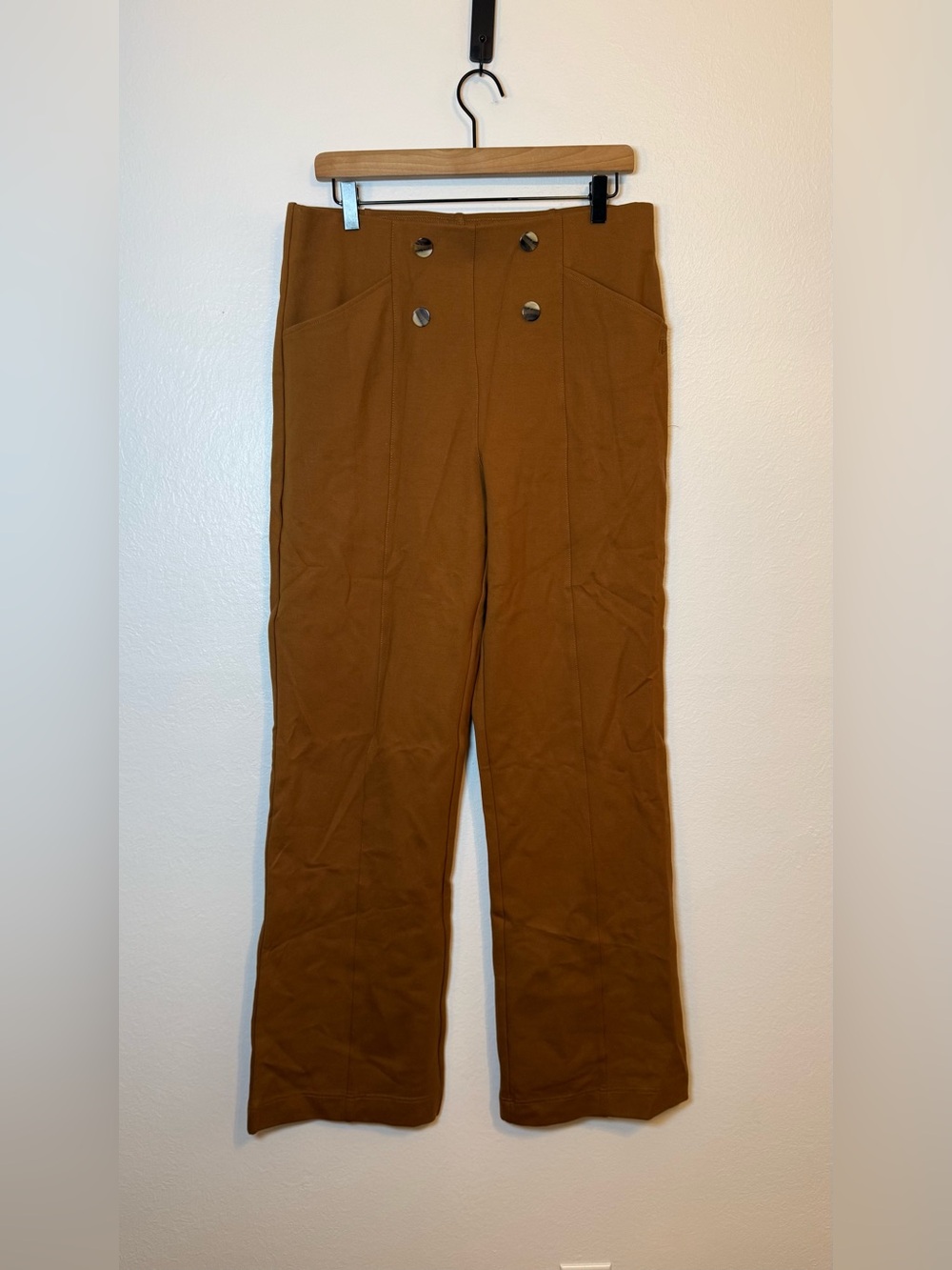 Betabrand Atlantic DPYP™ Dress Pant Yoga Pants | Wide (Sandalwood) - Picture 2 of 7